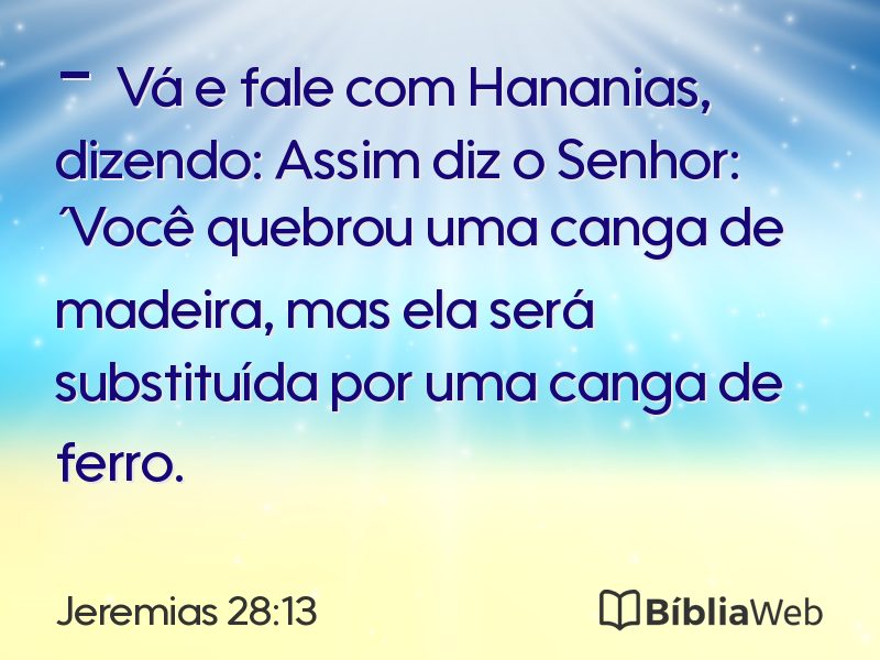 Jeremias 28:13 em imagem para compartilhar