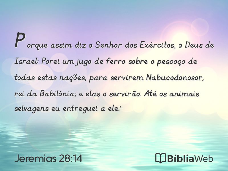 Jeremias 28:14 em imagem para compartilhar