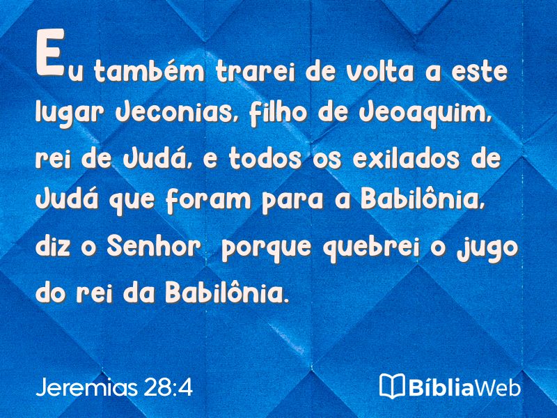 Jeremias 28:4 em imagem para compartilhar