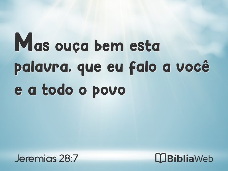 Jeremias 28:7 em imagem para compartilhar
