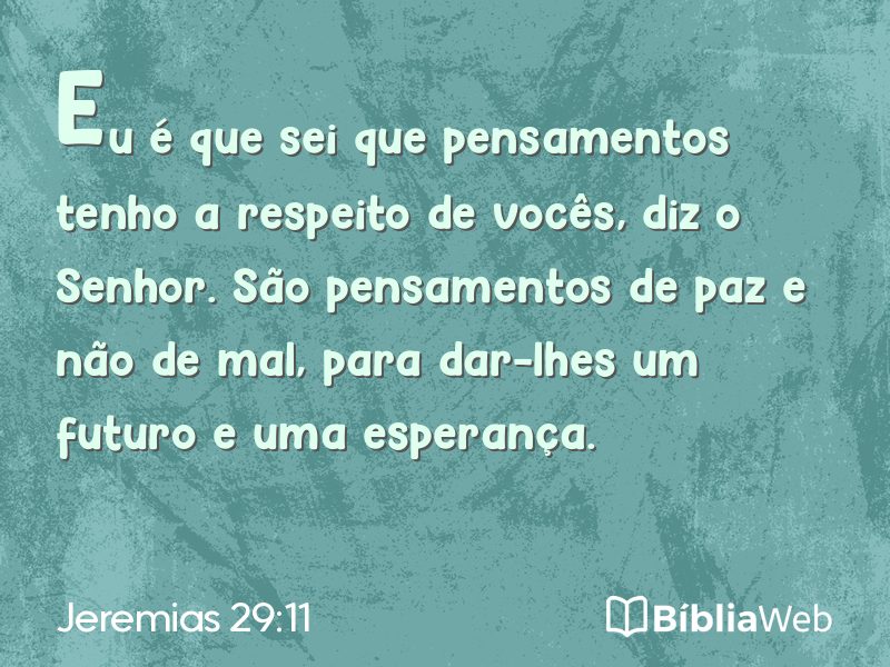 Jeremias 29:11 em imagem para compartilhar