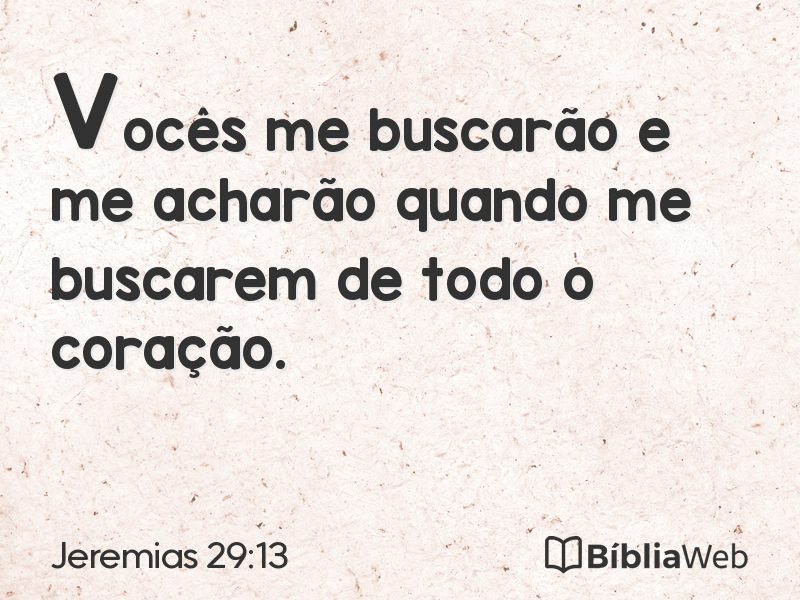 Jeremias 29:13 em imagem para compartilhar