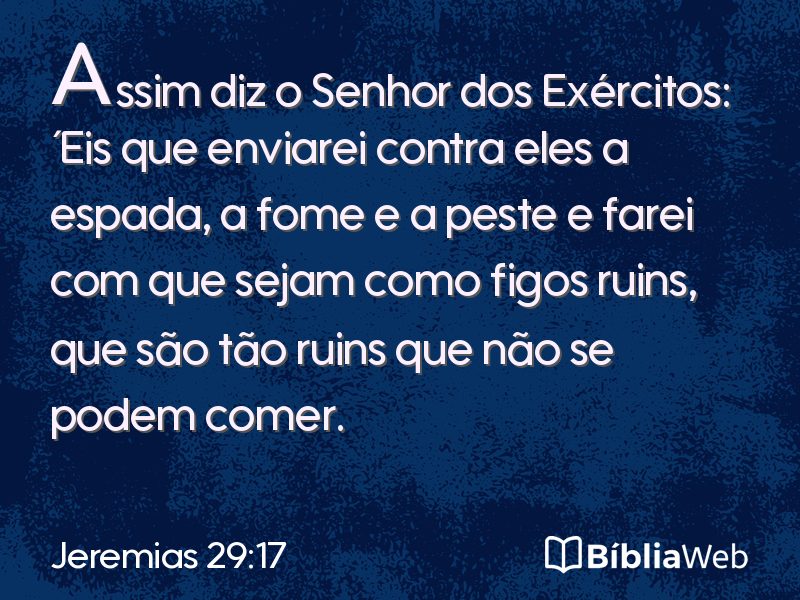 Jeremias 29:17 em imagem para compartilhar