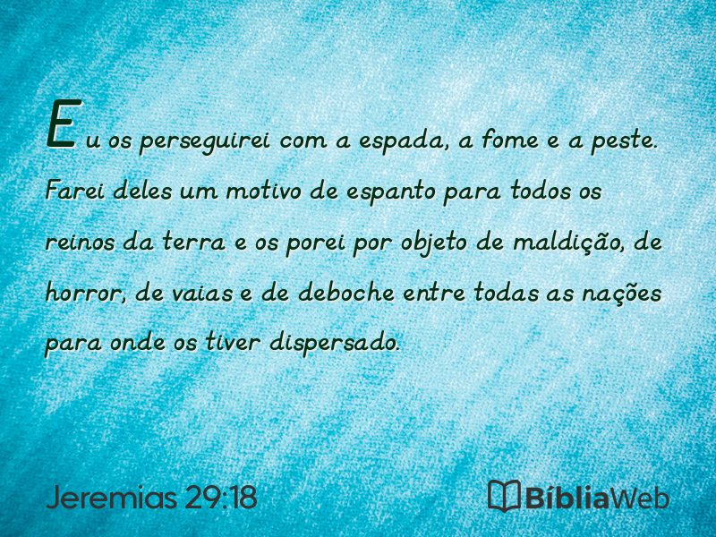 Jeremias 29:18 em imagem para compartilhar