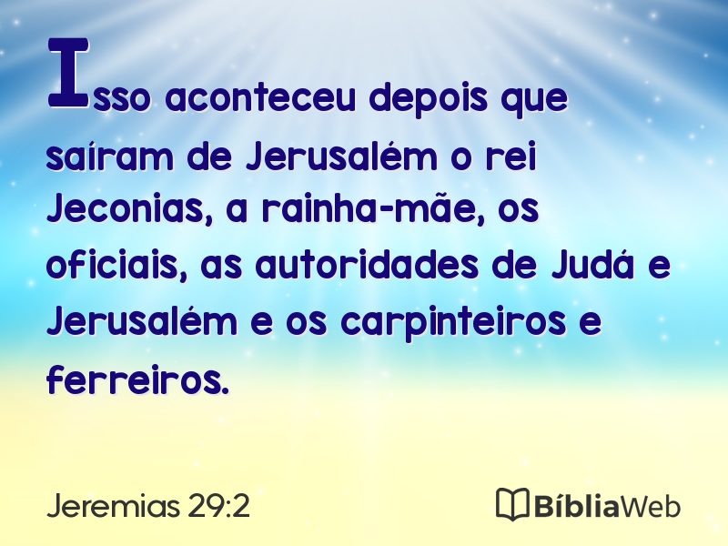 Jeremias 29:2 em imagem para compartilhar