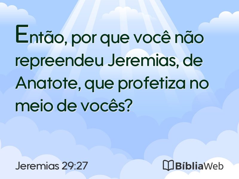 Jeremias 29:27 em imagem para compartilhar