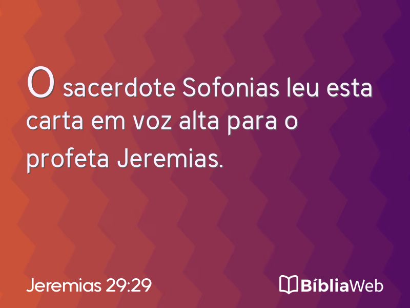 Jeremias 29:29 em imagem para compartilhar