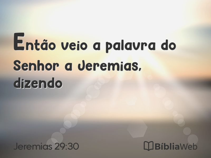 Jeremias 29:30 em imagem para compartilhar