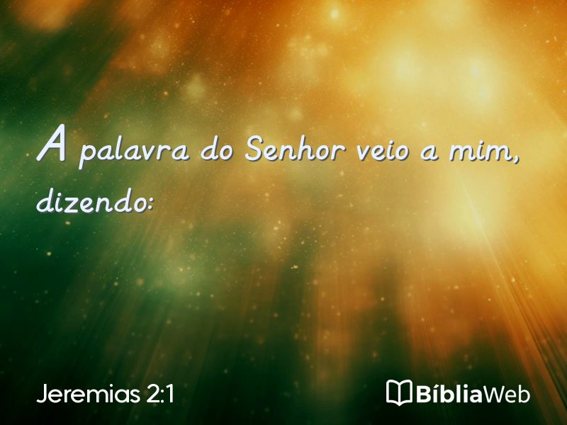 Jeremias 2:1 em imagem para compartilhar