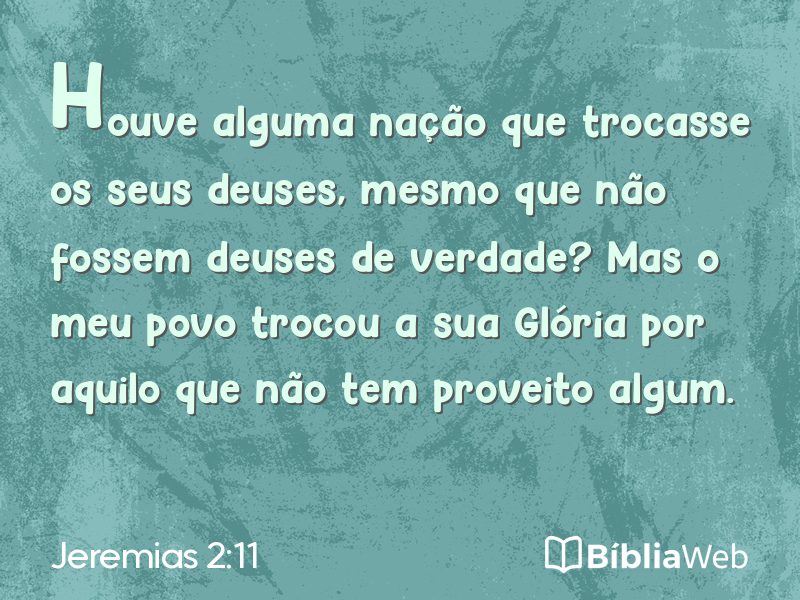 Jeremias 2:11 em imagem para compartilhar
