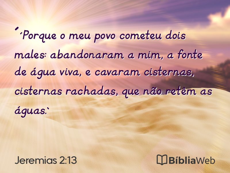 Jeremias 2:13 em imagem para compartilhar