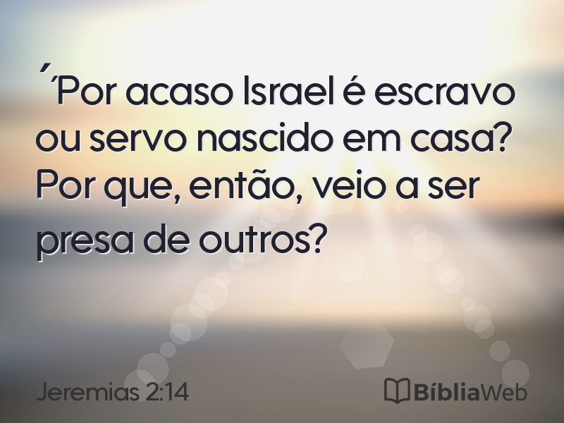 Jeremias 2:14 em imagem para compartilhar