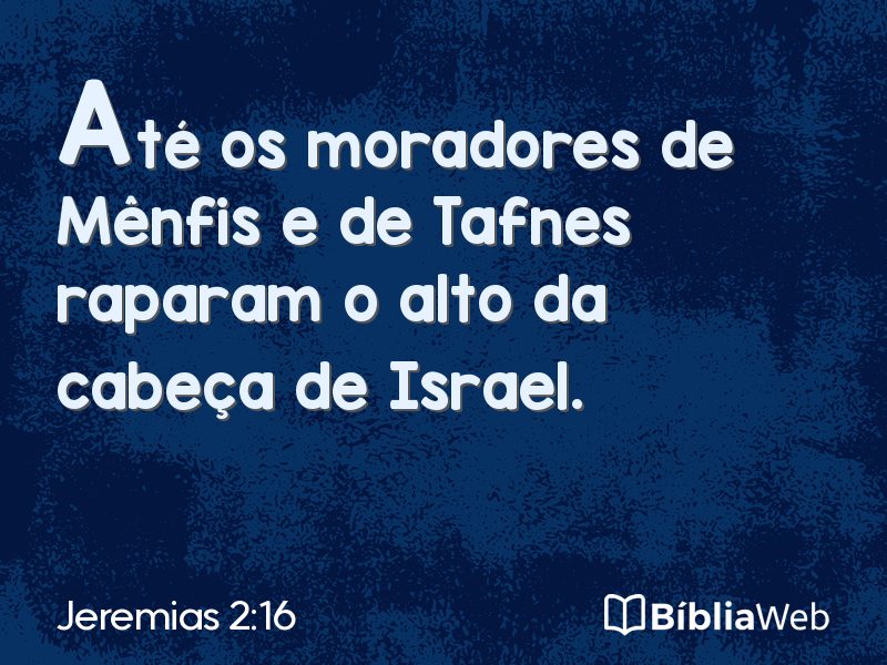 Jeremias 2:16 em imagem para compartilhar