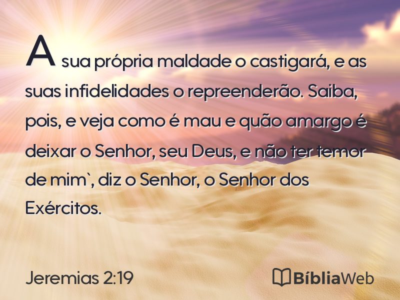 Jeremias 2:19 em imagem para compartilhar