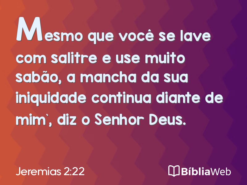 Jeremias 2:22 em imagem para compartilhar