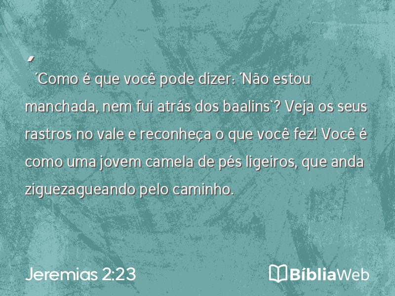 Jeremias 2:23 em imagem para compartilhar