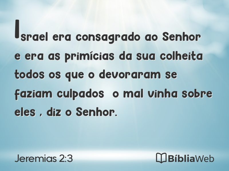 Jeremias 2:3 em imagem para compartilhar