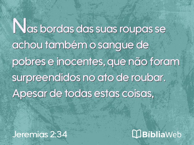 Jeremias 2:34 em imagem para compartilhar