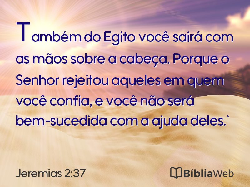 Jeremias 2:37 em imagem para compartilhar