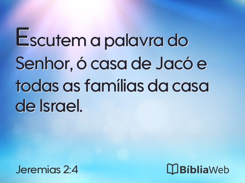 Jeremias 2:4 em imagem para compartilhar