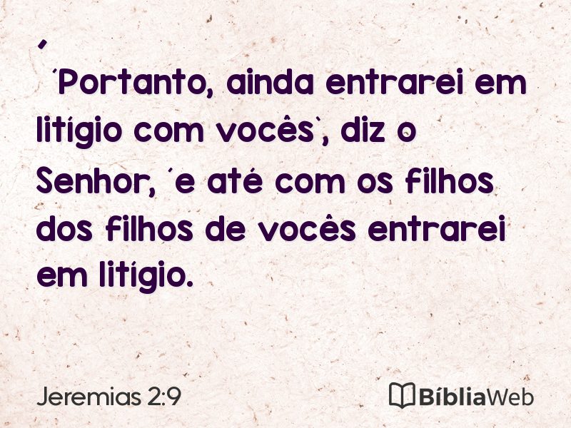 Jeremias 2:9 em imagem para compartilhar