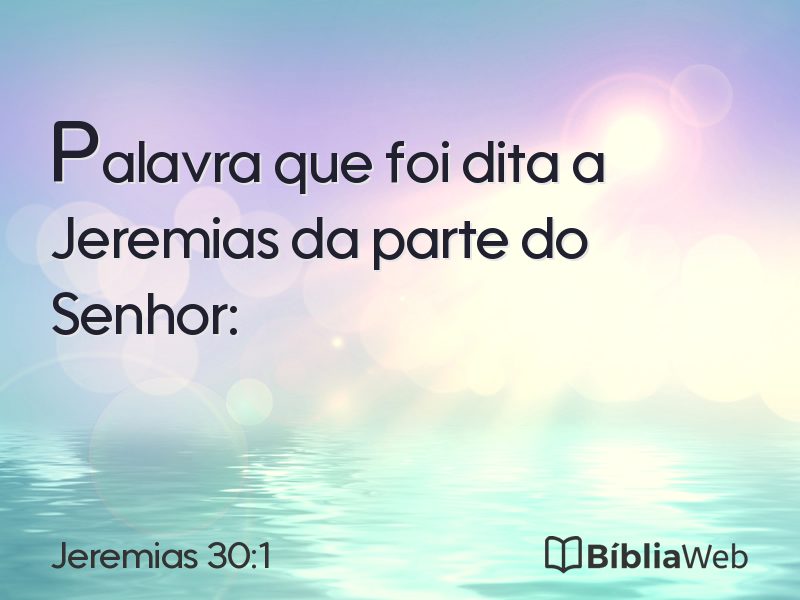 Jeremias 30:1 em imagem para compartilhar