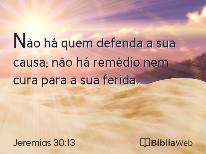 Jeremias 30:13 em imagem para compartilhar