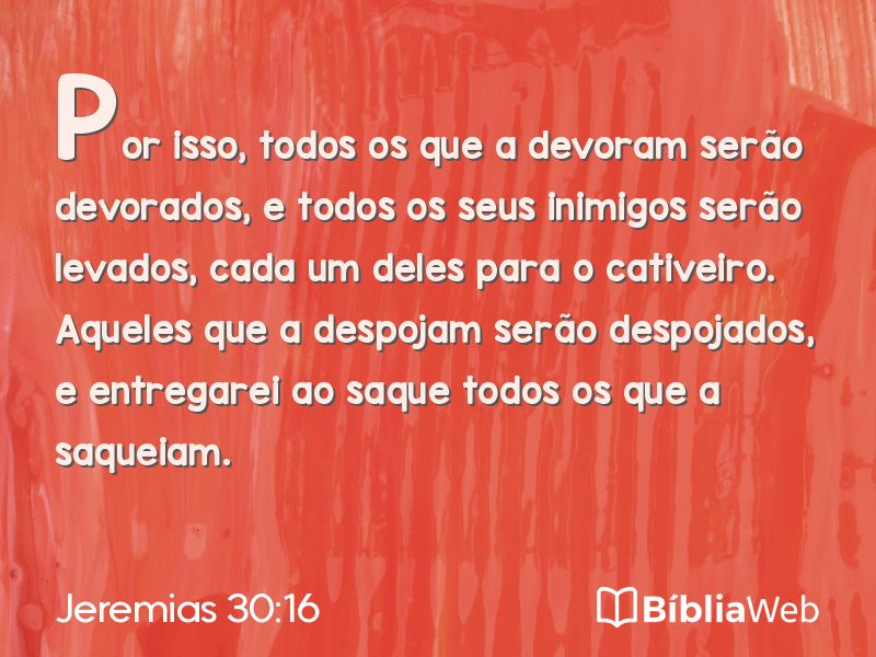Jeremias 30:16 em imagem para compartilhar
