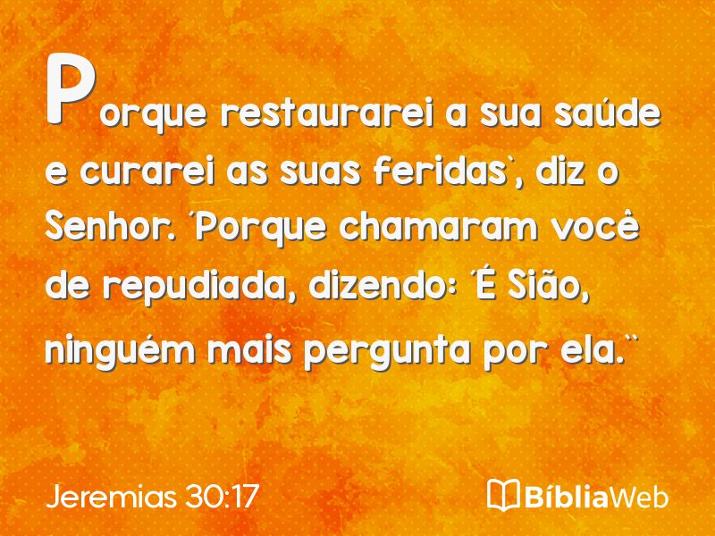 Jeremias 30:17 em imagem para compartilhar