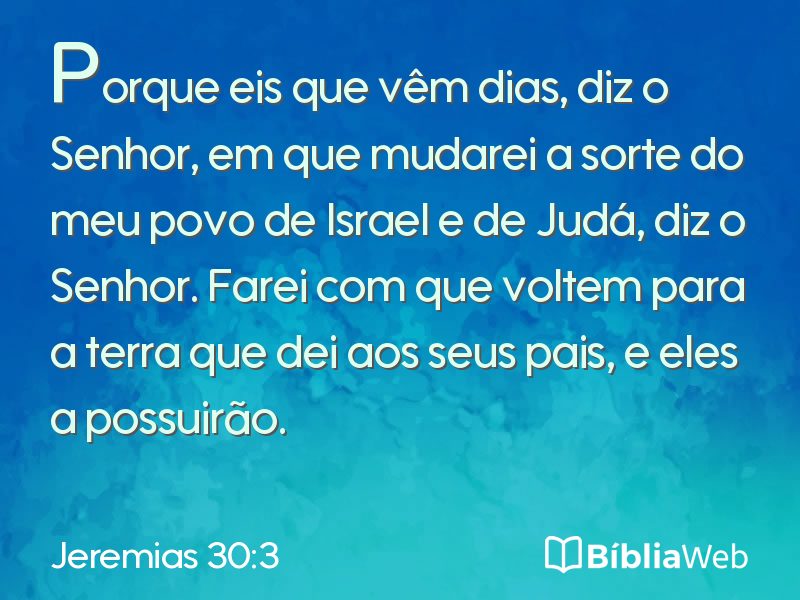 Jeremias 30:3 em imagem para compartilhar