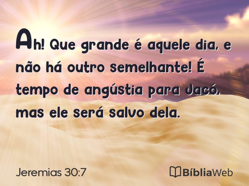 Jeremias 30:7 em imagem para compartilhar