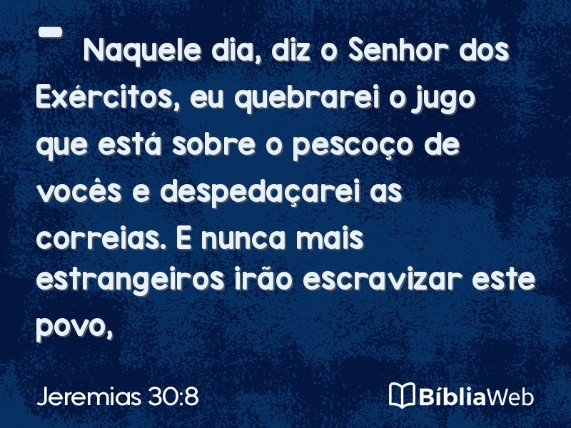 Jeremias 30:8 em imagem para compartilhar