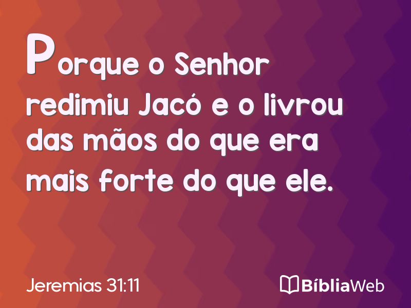 Jeremias 31:11 em imagem para compartilhar