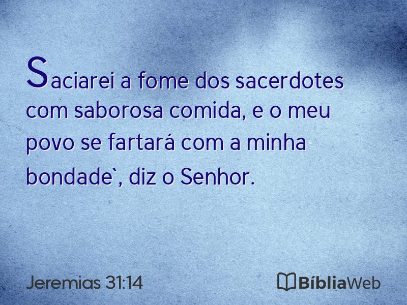 Jeremias 31:14 em imagem para compartilhar