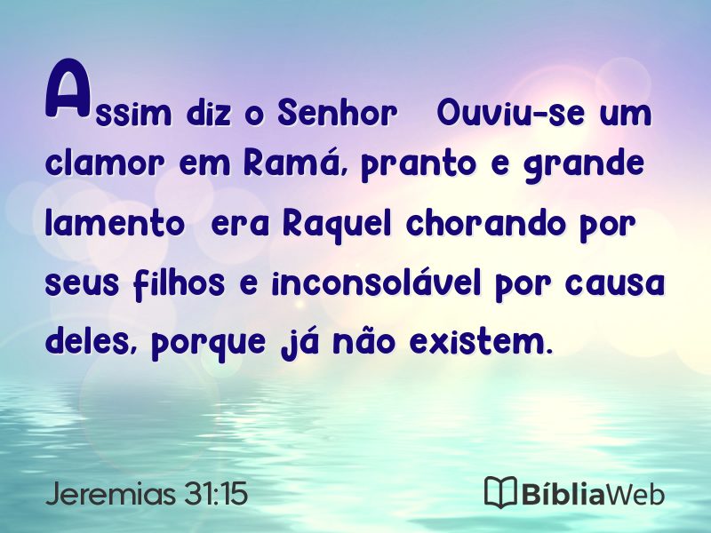 Jeremias 31:15 em imagem para compartilhar