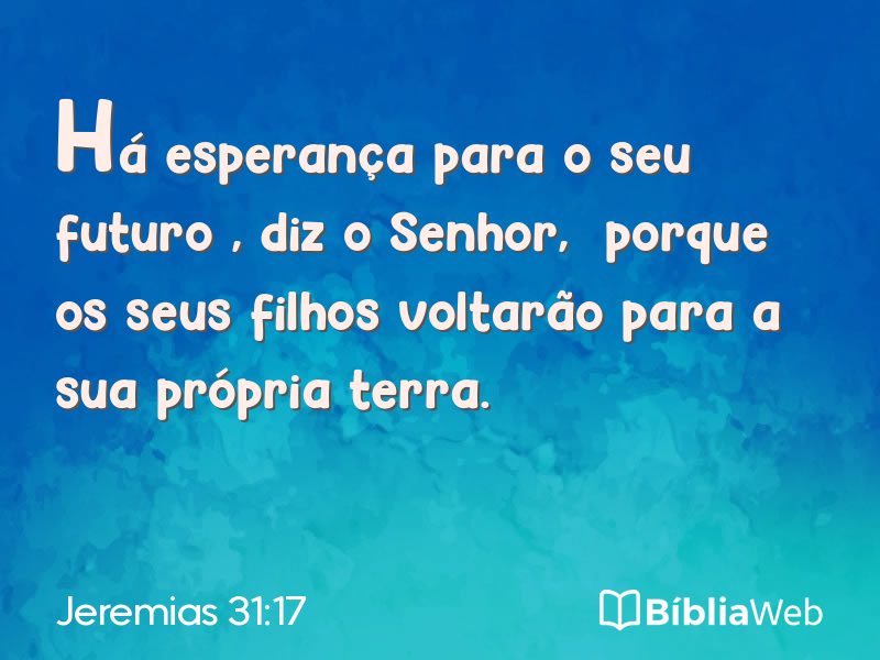Jeremias 31:17 em imagem para compartilhar