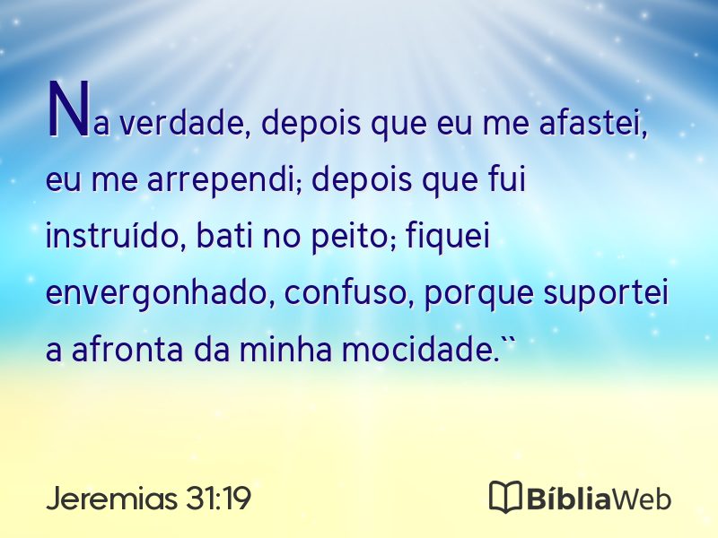 Jeremias 31:19 em imagem para compartilhar