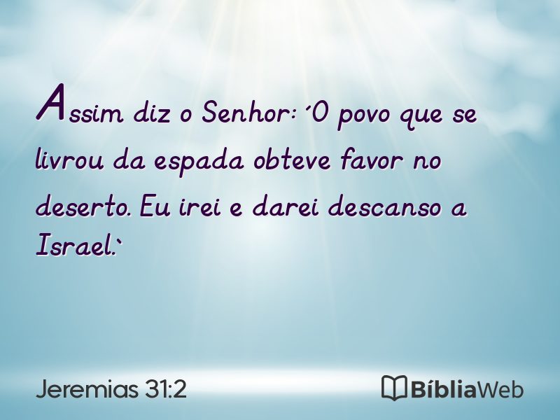 Jeremias 31:2 em imagem para compartilhar