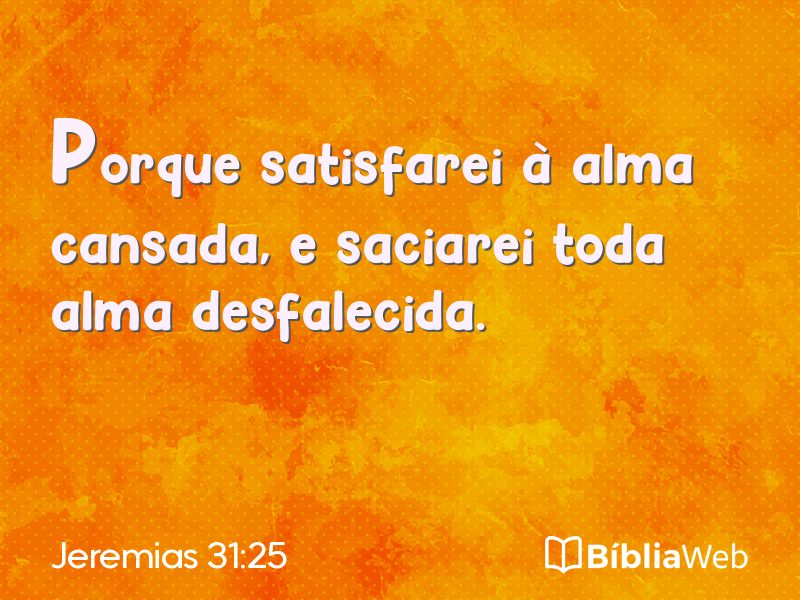 Jeremias 31:25 em imagem para compartilhar