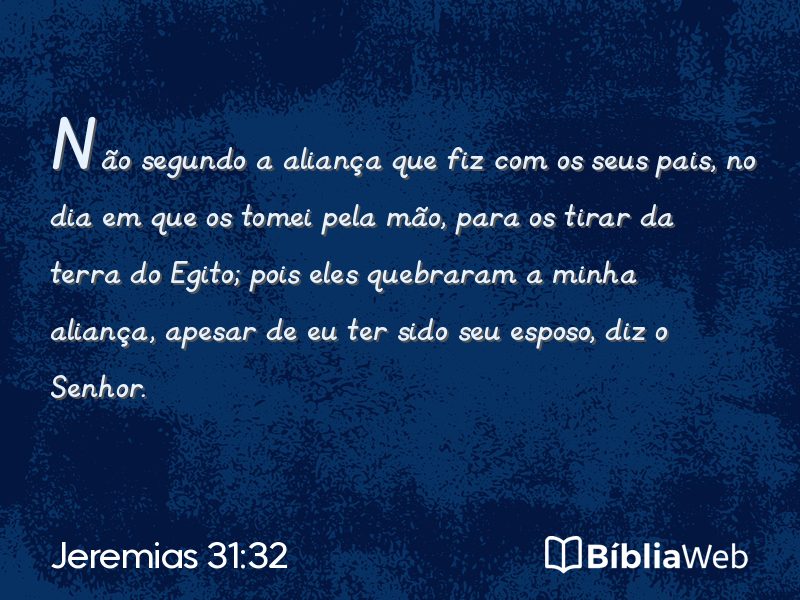 Jeremias 31:32 em imagem para compartilhar