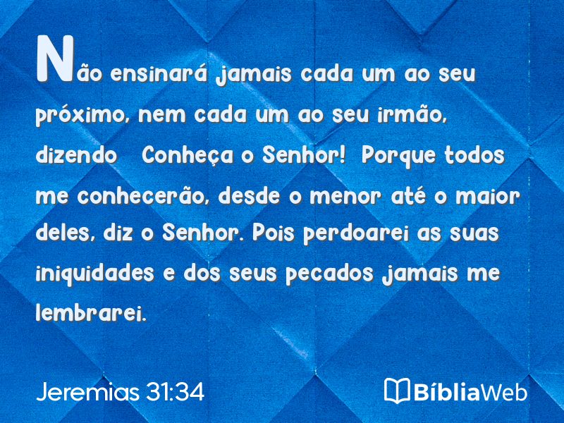 Jeremias 31:34 em imagem para compartilhar