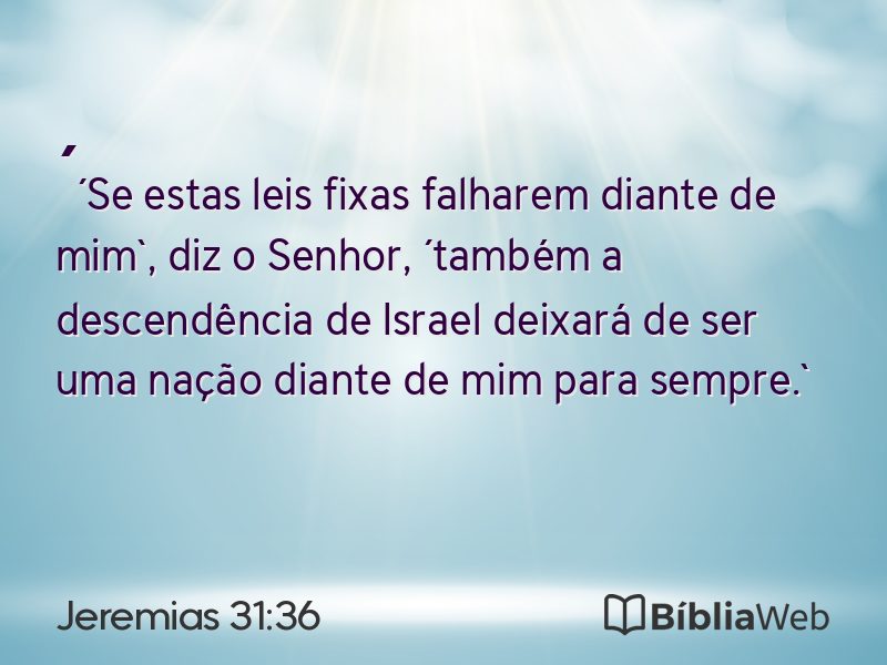 Jeremias 31:36 em imagem para compartilhar