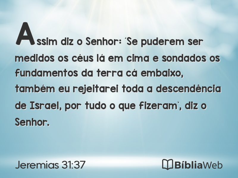Jeremias 31:37 em imagem para compartilhar