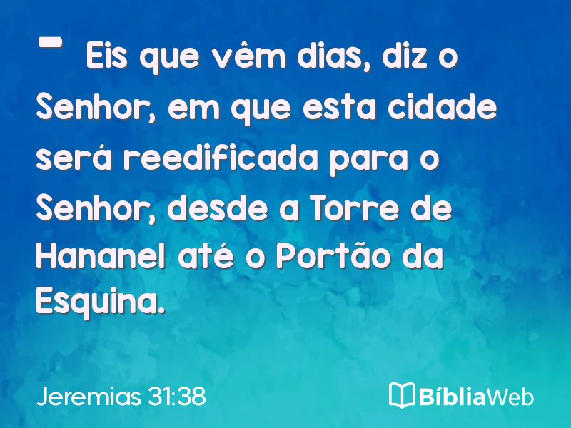 Jeremias 31:38 em imagem para compartilhar