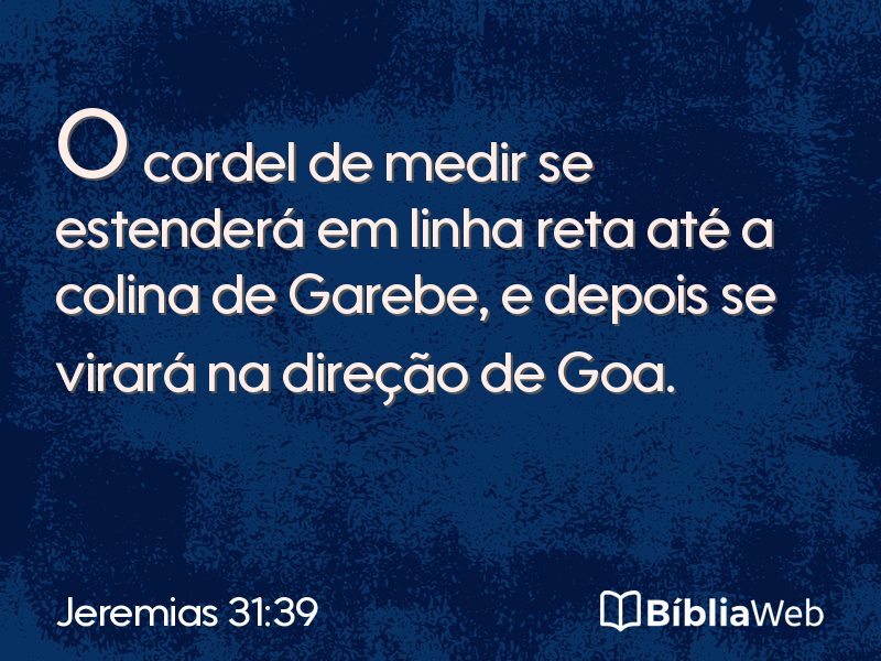 Jeremias 31:39 em imagem para compartilhar