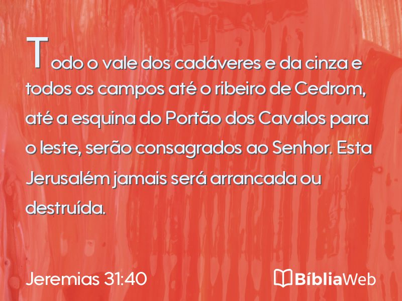 Jeremias 31:40 em imagem para compartilhar