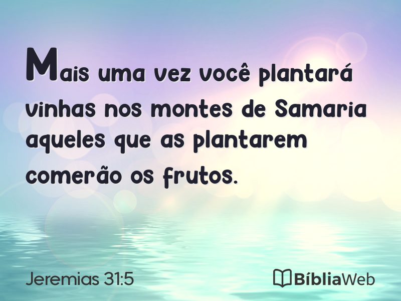 Jeremias 31:5 em imagem para compartilhar