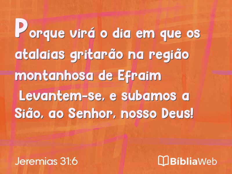 Jeremias 31:6 em imagem para compartilhar