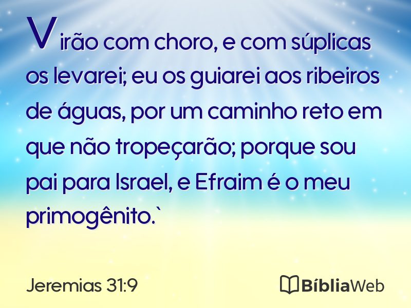 Jeremias 31:9 em imagem para compartilhar