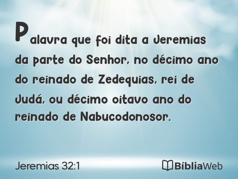 Jeremias 32:1 em imagem para compartilhar